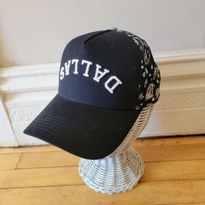 True Brvnd Dallas Cowbowys Black White Women's Snapback Hat Paisley